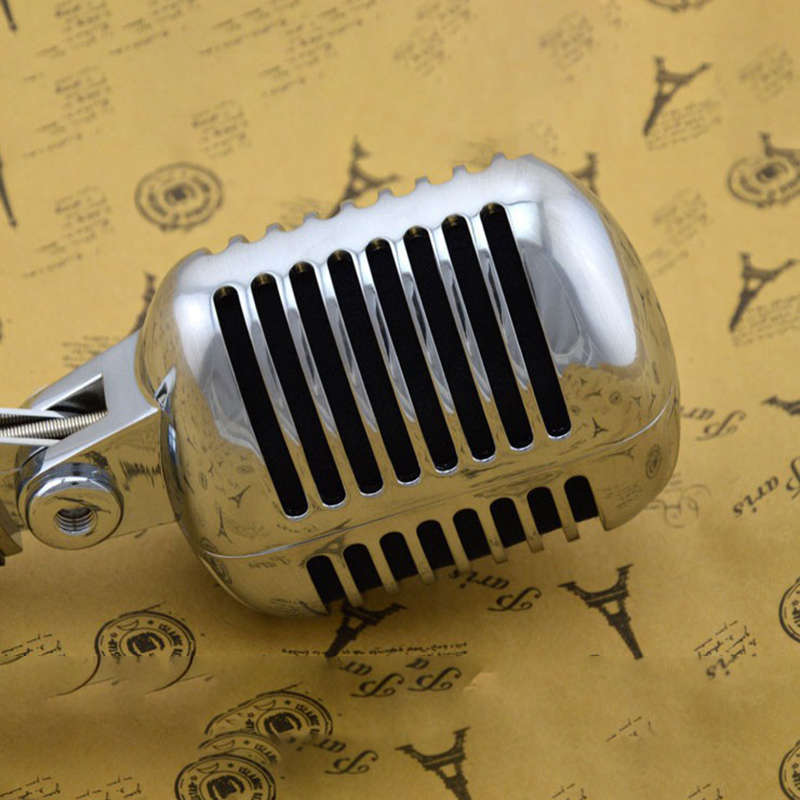 Wired Vintage Classic Microphone Good Dynamic Moving Coil Mike Deluxe Metal Vocal Old Style Ktv Mic Mike