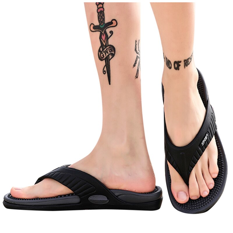 Casual Simple Men Beach Flip Flops Shoes Sandals Male Bath Slipper Casual Flat Shoes material comfortable A50