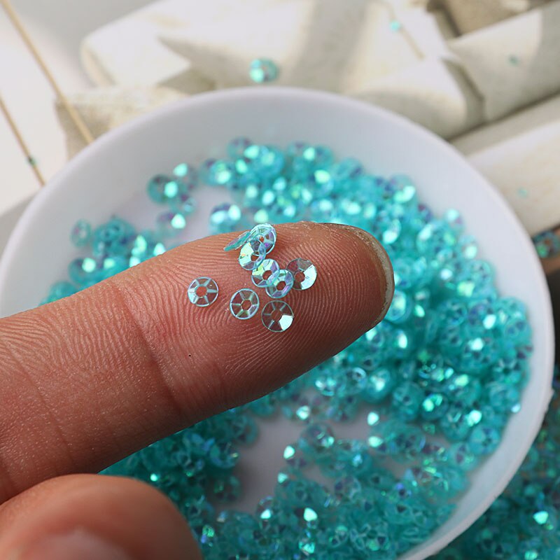 10 G/pak 3Mm Cup Pvc Ronde Transparant Kristal Losse Pailletten Naaien Wedding Craft Vrouwen Kids Diy Garment Nail Accessoires