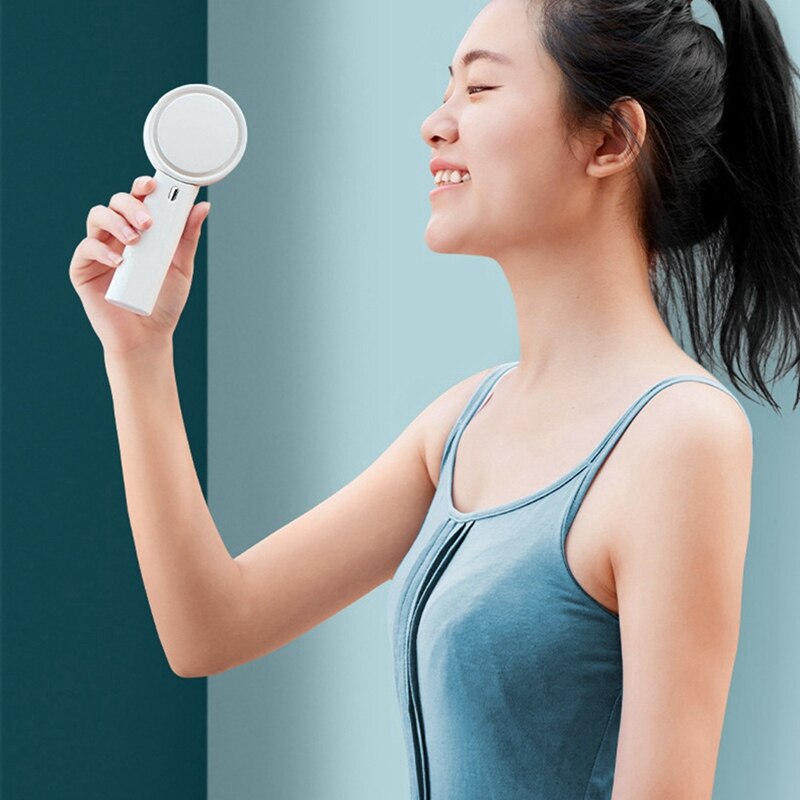 Bladeless Fan Hand Held Fan 2000Mah Portable USB Rechargeable Battery Operated Fan For Home Travel Indoors