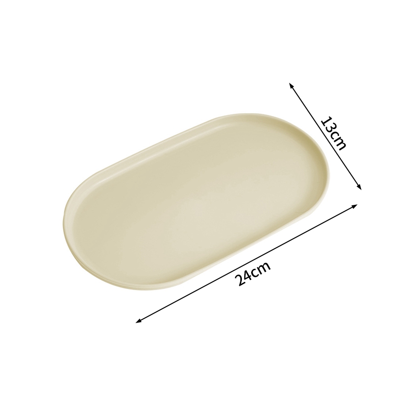 Bandeja decorativa nórdica, bandeja ovalada apilable, bandeja de almacenamiento de platos de joyería y frutas para comida, bandeja para cena de desayuno, accesorios de cocina: Borgoña