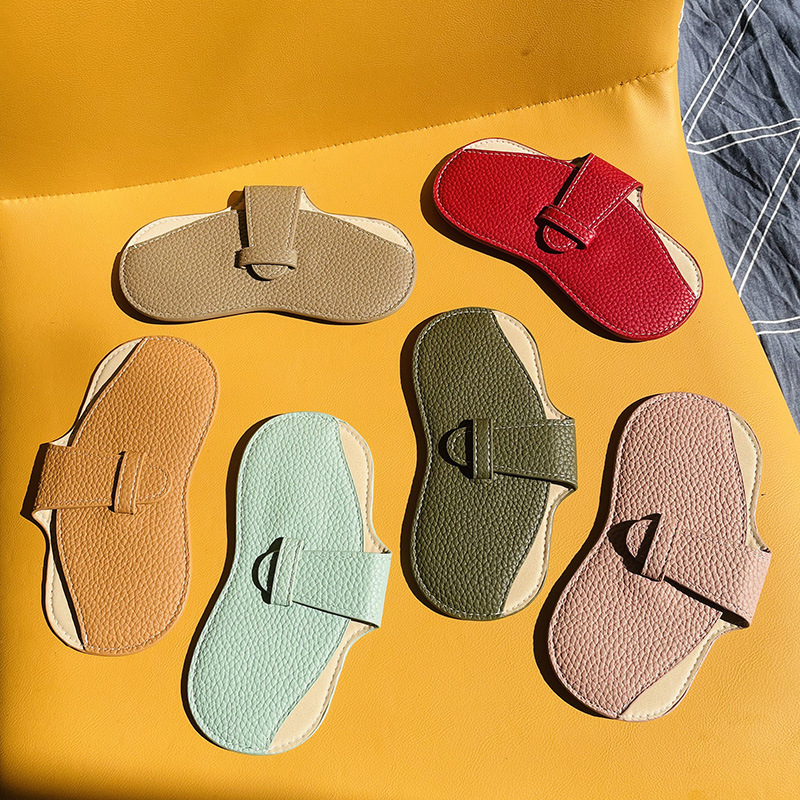 Brillenkoker Dames Leer Zacht Brillentas Mode Draagbare Zonnebrillendoos Tas Accessoires Brillenkoker Zonnebrillendoos