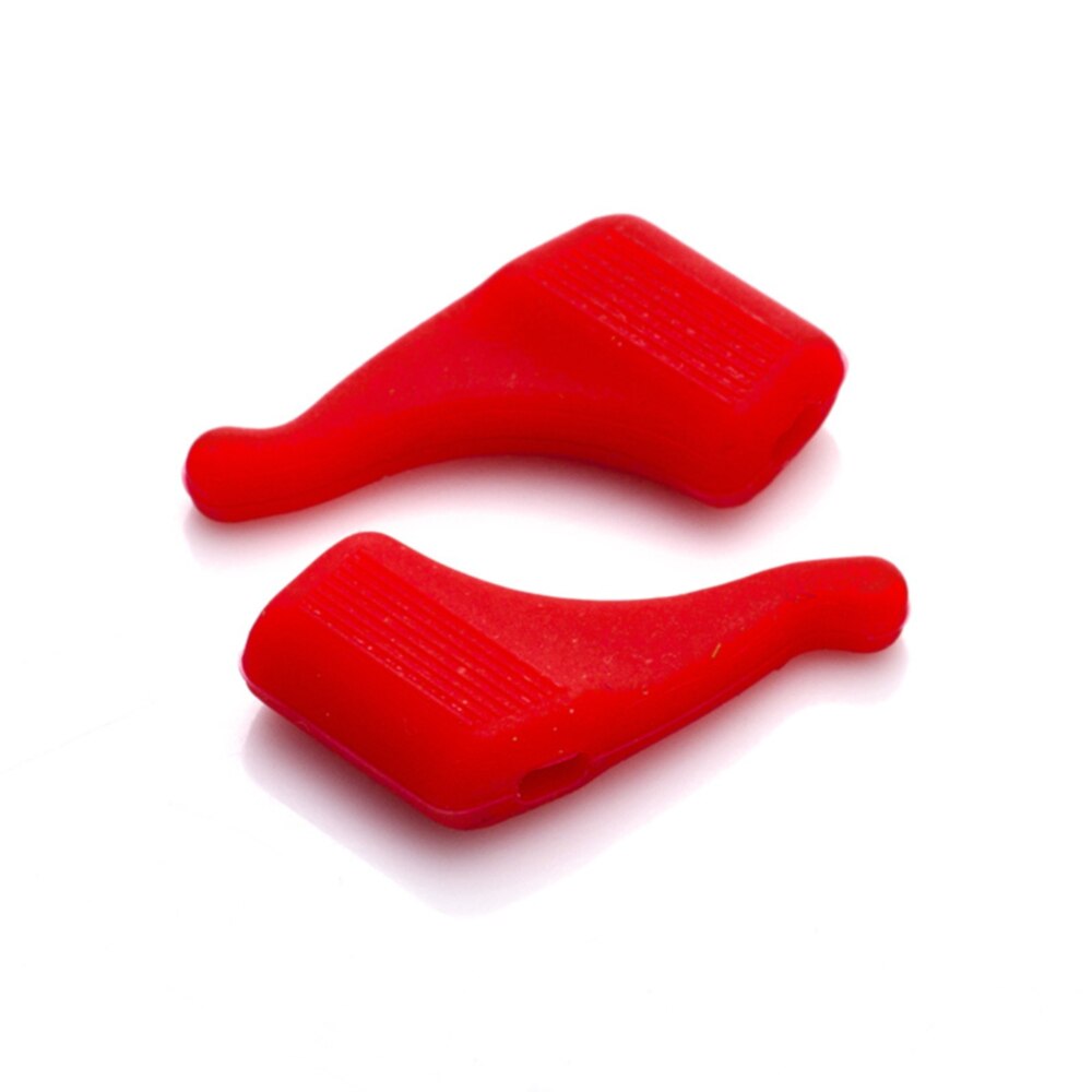 Crochet d'oreille antidérapant pour lunettes, 50 paires, accessoires de lunettes, poignée universelle en Silicone, support de pointe de tempe: red-50pairs