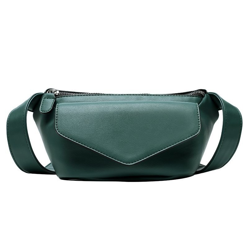 lässig taille taschen für frauen leder schulter tasche reisetasche kleine Kasten weibliche fanny-Pack gürtel taschen weibliche taschen solide farbe: Grün Taille hinter