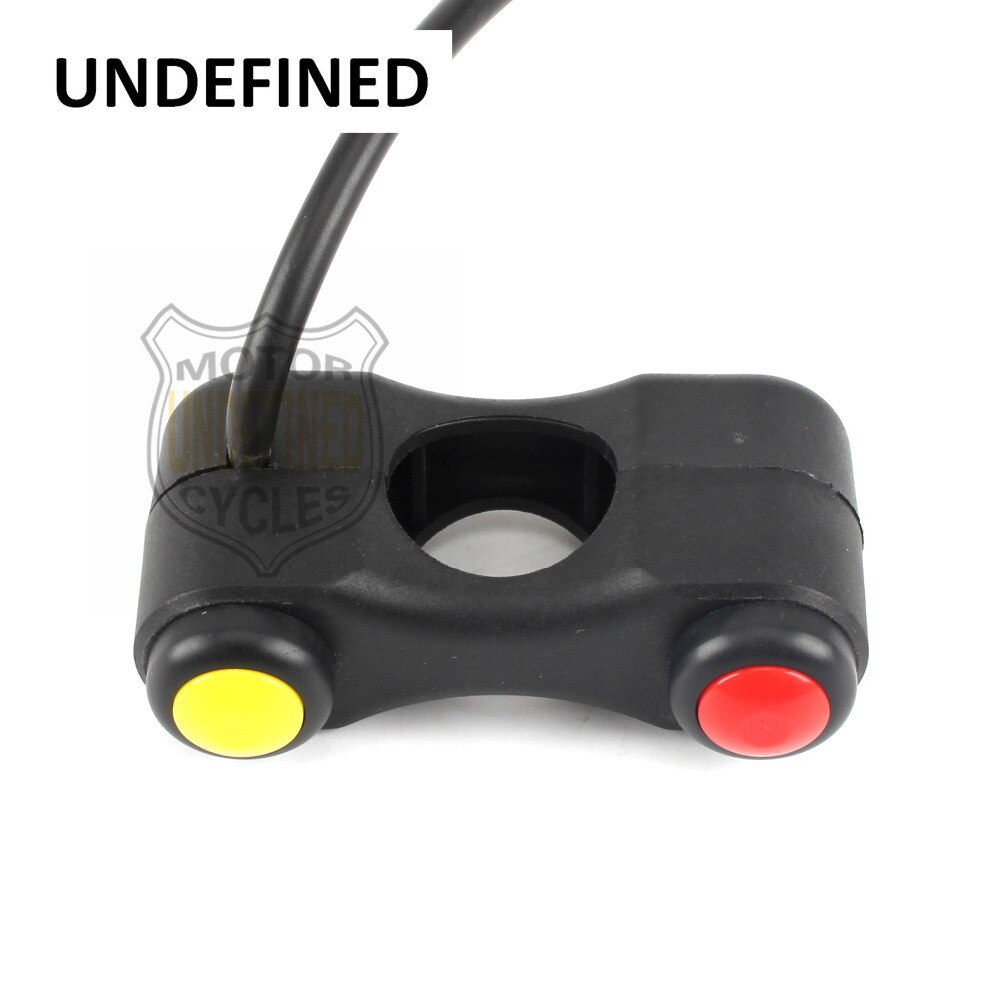 Black Motorbike Parts Race Bikes 2 Button Array 22mm Handlebar Mount Switches Assembly Motorcycle Switch UNDEFINED