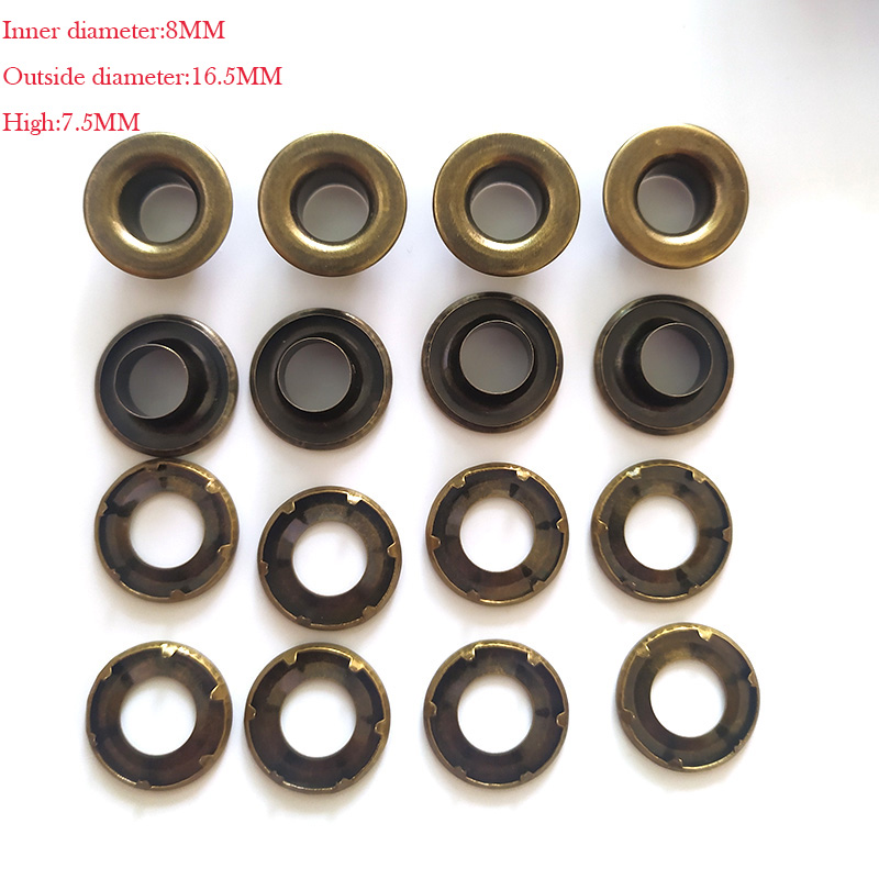 10sets Stainless Steel Car Truck Canvas Eyelet Button Rivets Rain Cloth Canopy Ring Rivets: 8mm bronze