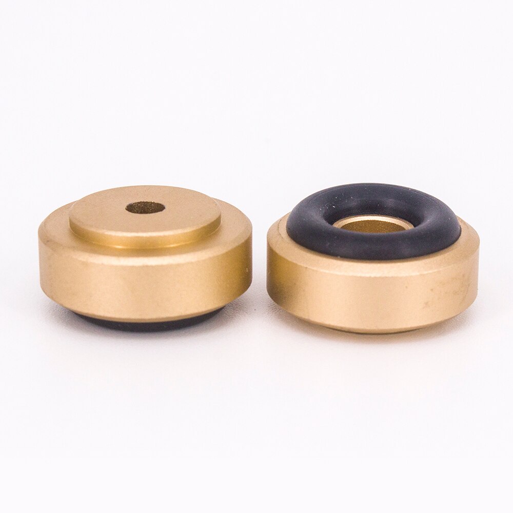 4Stck Verstärker Füße Stoßdämpfer 20*8mm Schwarz Silber Gold Lautsprecher plattenspieler Fuß Spitze Gummi Ring Verstärker füße Aluminium