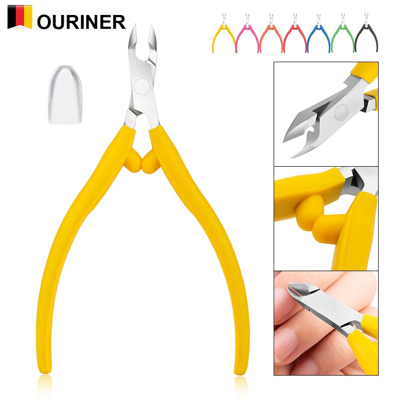 Ouriner-Alicates para cortar cutículas, herramientas para manicura y pedicura, removedor de piel muerta