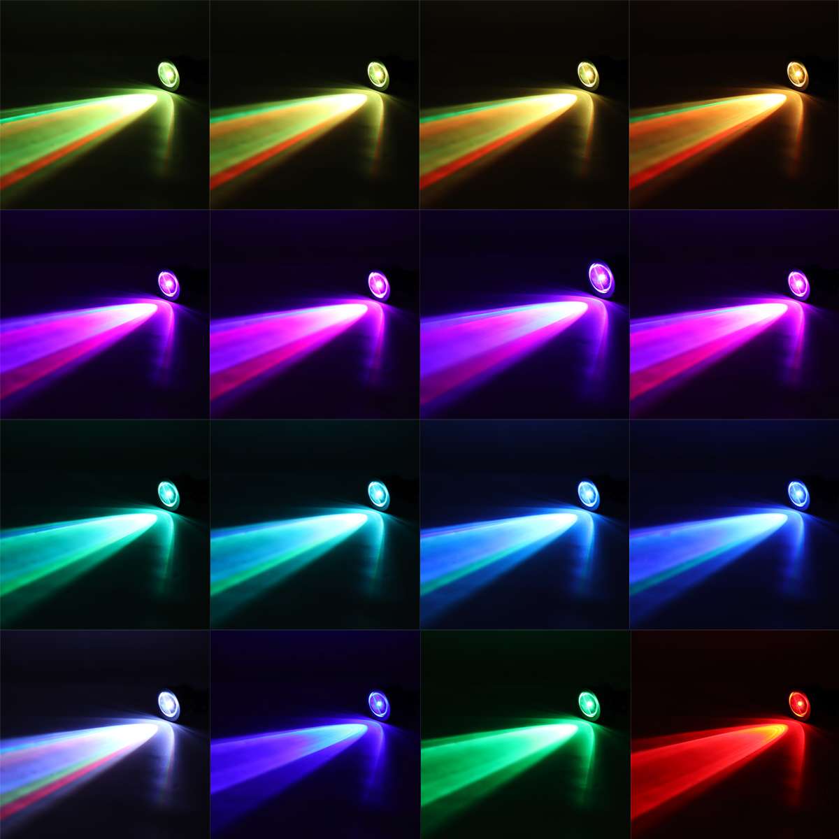 Onderwaterlamp  ac85-265v 10w led dompellamp met afstandsbediening 16 kleuren veranderende flitser voor zwembadaquarium po