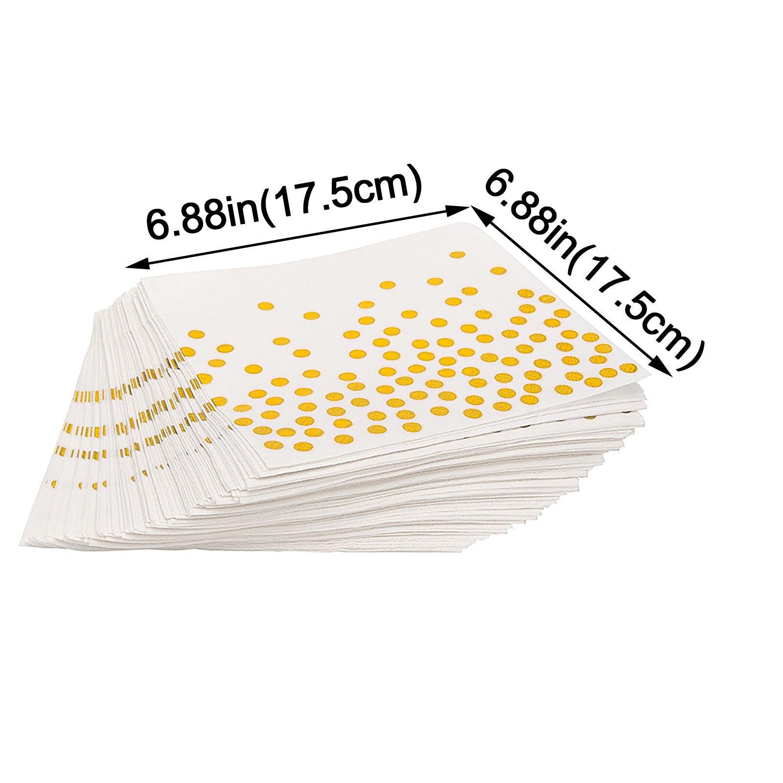 25 Stuks Wegwerp Servetten Papier Voor Sandwiches Broodjes Feestartikelen Set Wegwerp Golden Point Patroon Papier Maaltijd Servet Papier