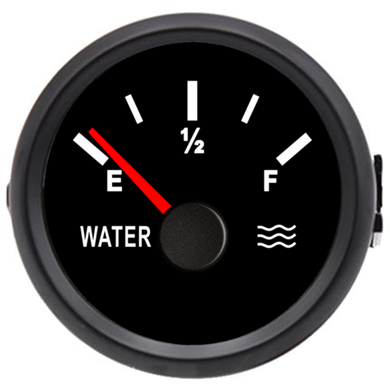 water tank level indicator 52mm 0-190ohm Marine Water Level Gauge Stainless Steel Boat Tool Black Durable vacuum gauge car meter