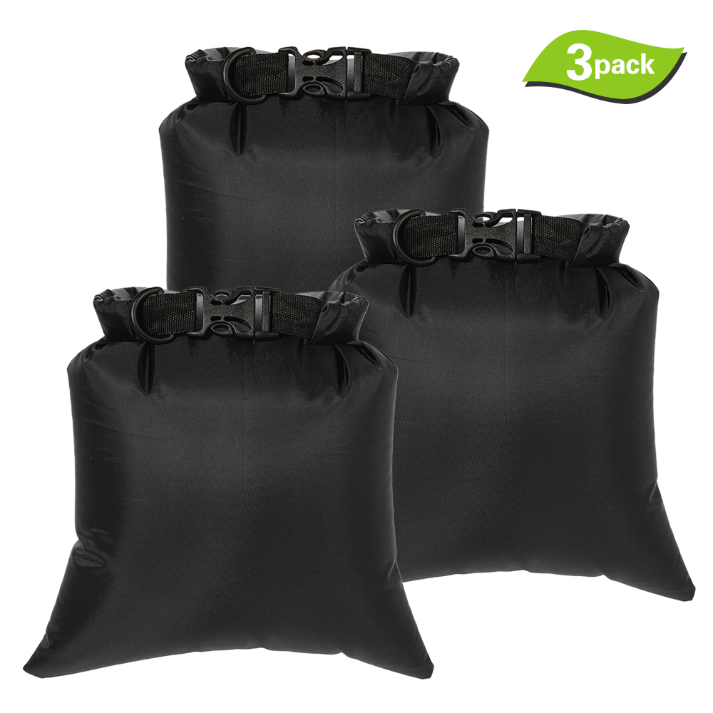 8L Outdoor Waterproof Storage Bags Dry Sacks Watertight Swimming Bag Smartphone Camera Storage Bags for Drifting Water Sports: Black