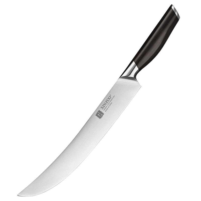 Xinzuo 10 tommer udskæringskniv og 155mm udskæringsgaffelsæt tyske 1.4116 rustfrit stål køkkenknive bedste kokskniv: Udskæring kniv