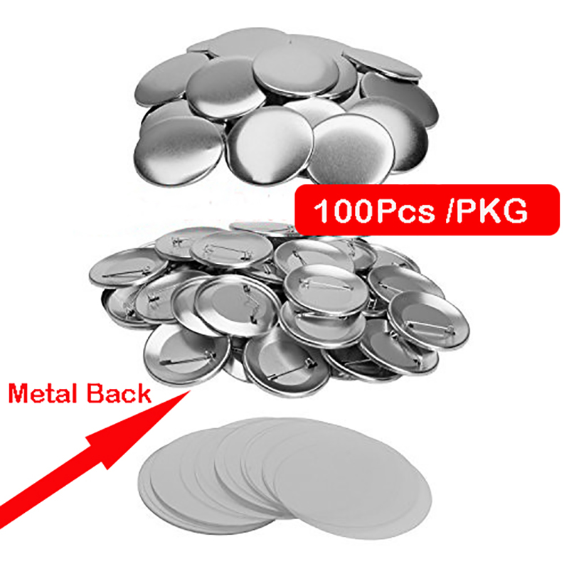 56mm Metal Back DIY Badge Button Pins Blank Raw Material pins buttons badges supplies parts 100PCS