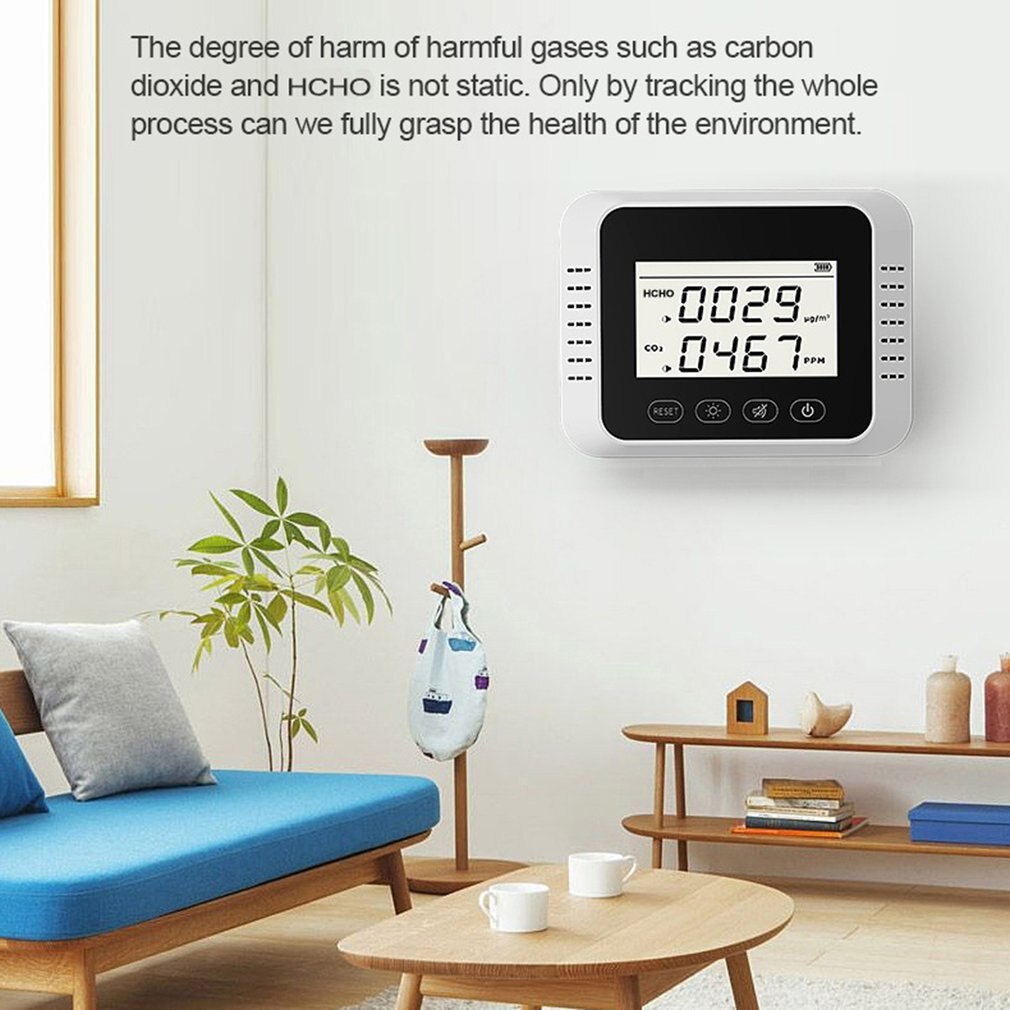 X7 Wall-mounted Home Air Detector CO2 Detector Meter Monitor Home Car Carbon Dioxide For Household