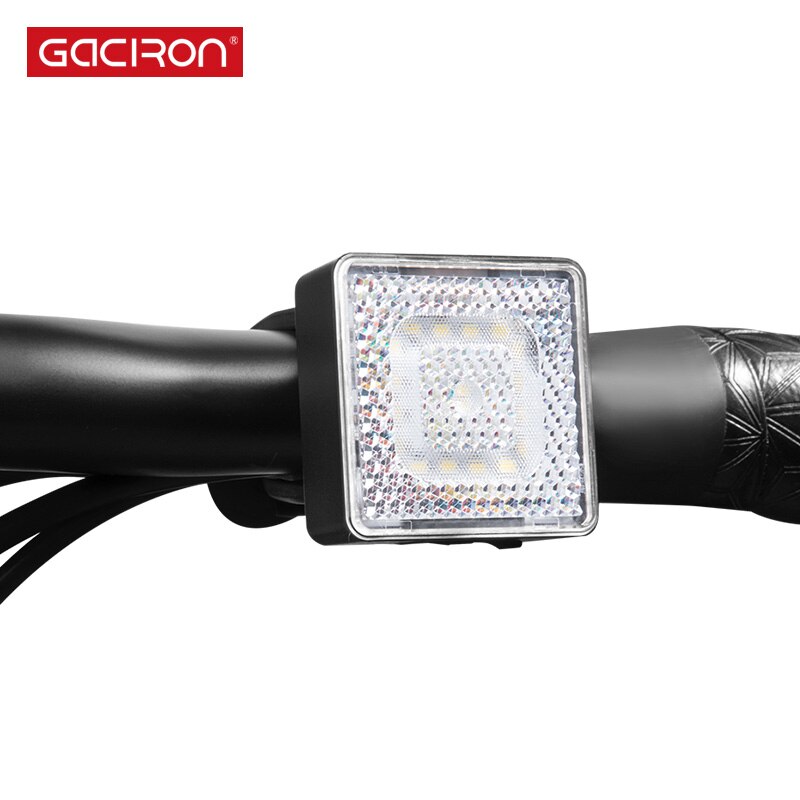 GACIRON 80 Lumen inteligente bicicleta luz bicicleta delantera luz de advertencia impermeable foco reflector la seguridad nocturna luz trasera