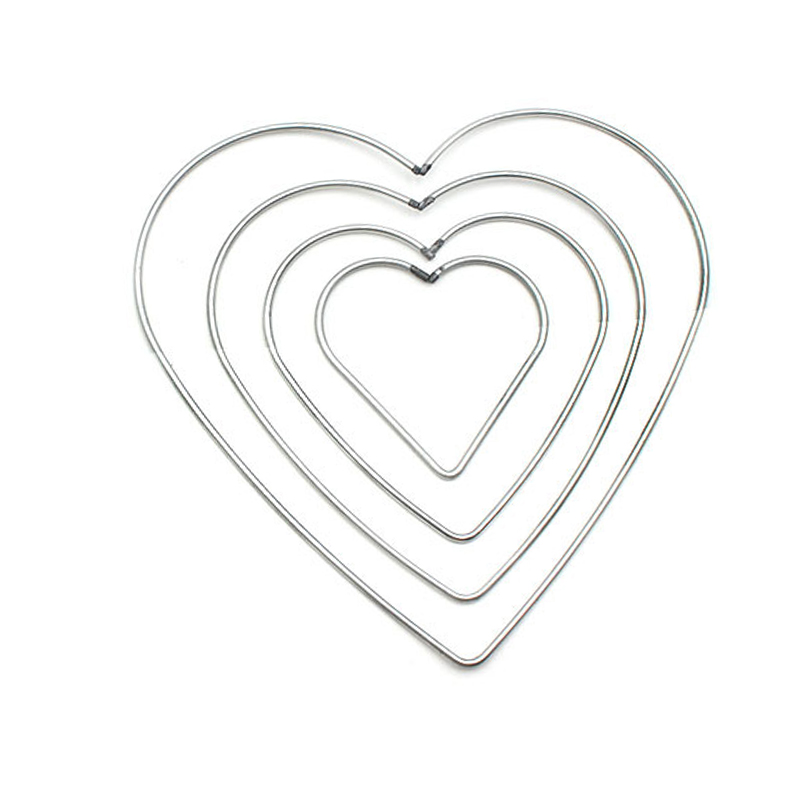 10pcs Heart Metal Dream Catcher Dreamcatcher Ring Macrame Craft Hoop DIY Wedding Wind Chime Hanging Accessory 100 120 150 200 mm