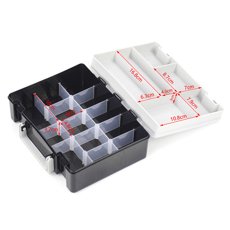 Nueva caja de aparejos de pesca, accesorios de pesca portátiles, caja de almacenamiento de herramientas, carpa de doble capa para productos de pesca, anzuelos, cajas de señuelos