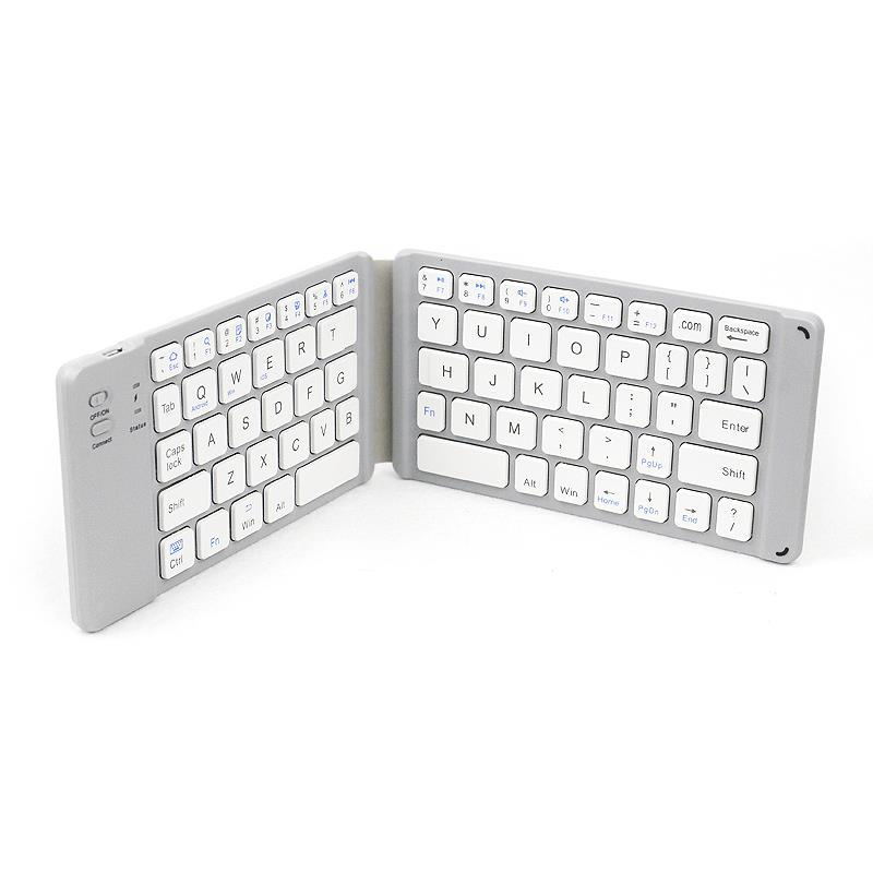 Teclado plegable inalámbrico Teclado Bluetooth plegable recargable para iPad IOS/Android/Windows Tablet: Azul