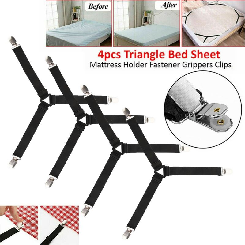 4 pièces/ensemble coin réglable élastique lit porte-feuille attache de matelas attaches couverture couvertures pinces feuille sangle de maintien