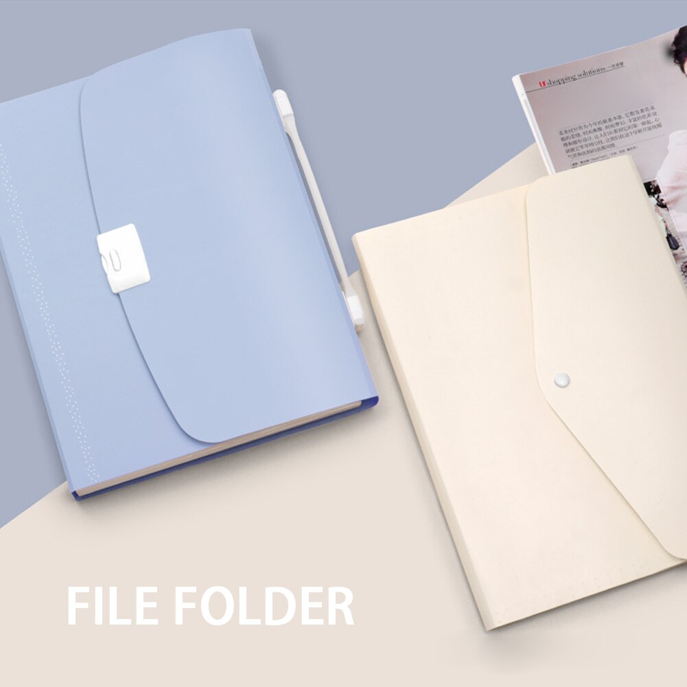 Office School Expanding File Folder Solid With Handle Accordion Portable Waterproof A4 Size Stationery Multi Pockets Desktop