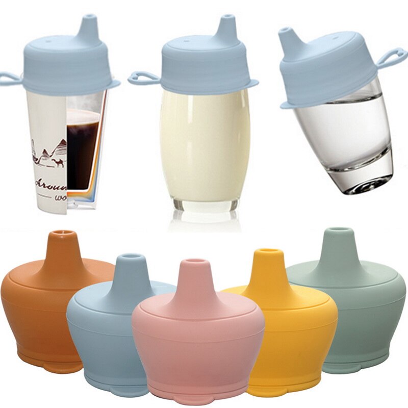 Silikone baby fodring kopper baby drinkware sippy kopper sæt til småbørn & børn silikone spild-bevis låg