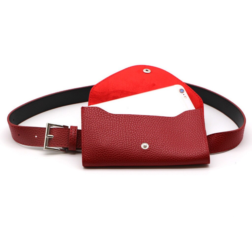 Neue Taille Tasche PU Leder Fanny Pack Femal Gürtel Telefon Beutel Kleine Brust Pack Taschen Vintage Frauen Gürtel Messenger Taschen