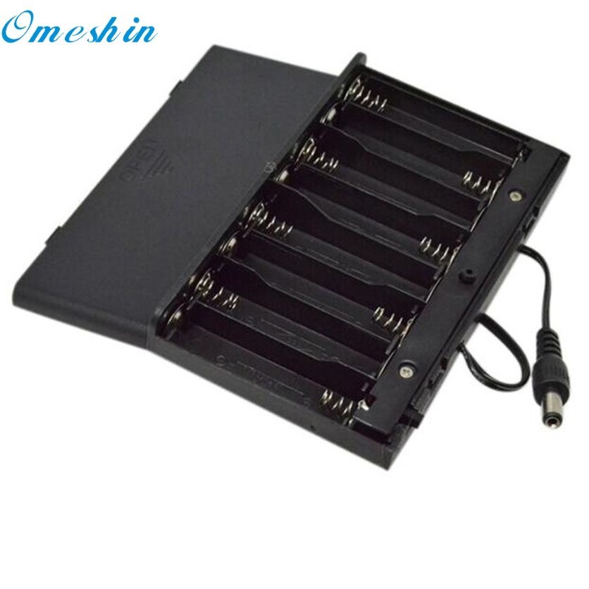 OMESHIN SimpleStone DIY 12V 8 x AA Batterie Halfter fallen Kasten Mit Führt Schalter Juni14