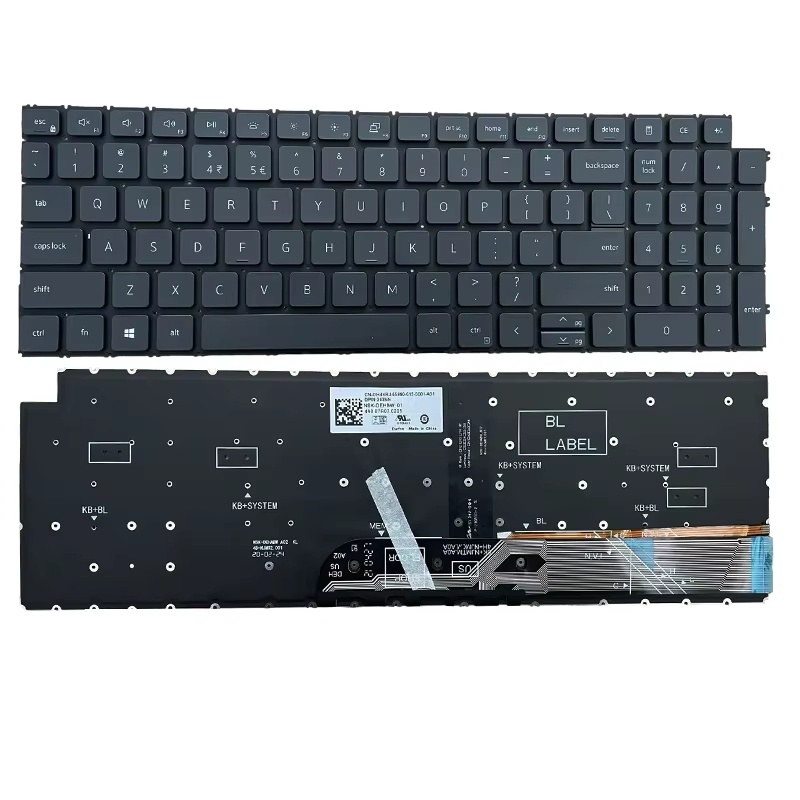 US/RU/SP Laptop Keyboard For Dell Inspiron 15 3525 3520 3511 3515 5501 5502 5505 5510 5518 5511 5515 7500 7501 7510/16 7610: Silver