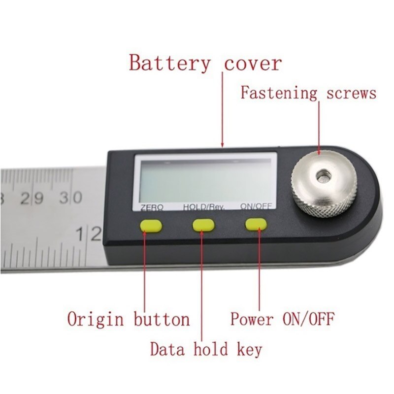 Digitale Gradenboog Hoek Heerser Elektronische Goniometer Rvs Hoek Finder Meter 360 Graden Inclinometer Meten