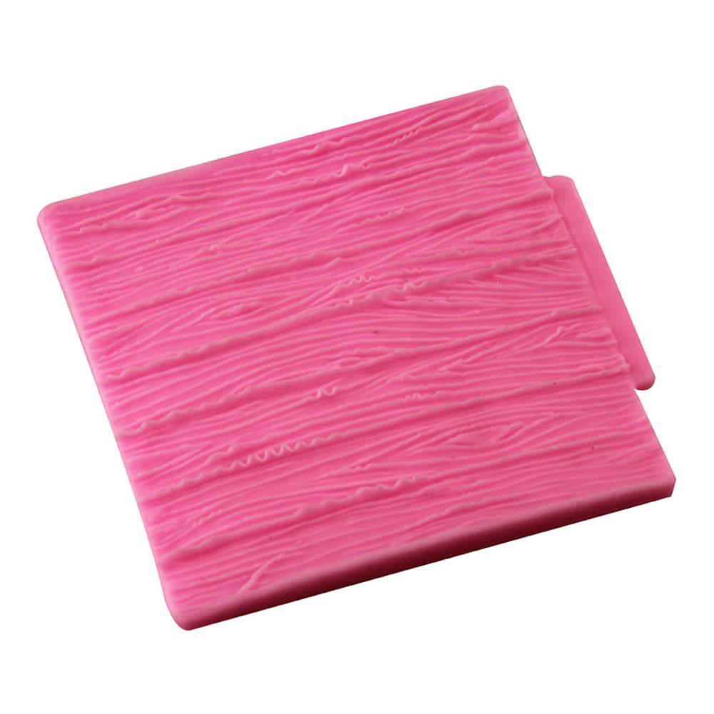 1Pc Boomschors Textuur Hout Patroon Mat Fondant Siliconen Mal Taart Decoratie Suiker Mal Bakken Chocolade Mold Tool