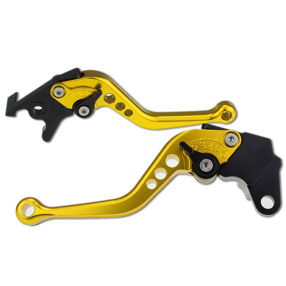 Voor Suzuki GS500 Gs 500 1989 - 1990 1991 1992 1993 1994 Cnc Aluminium Verstelbare Motorfiets Rem Koppeling Hevels handvat Grips: Short Gold