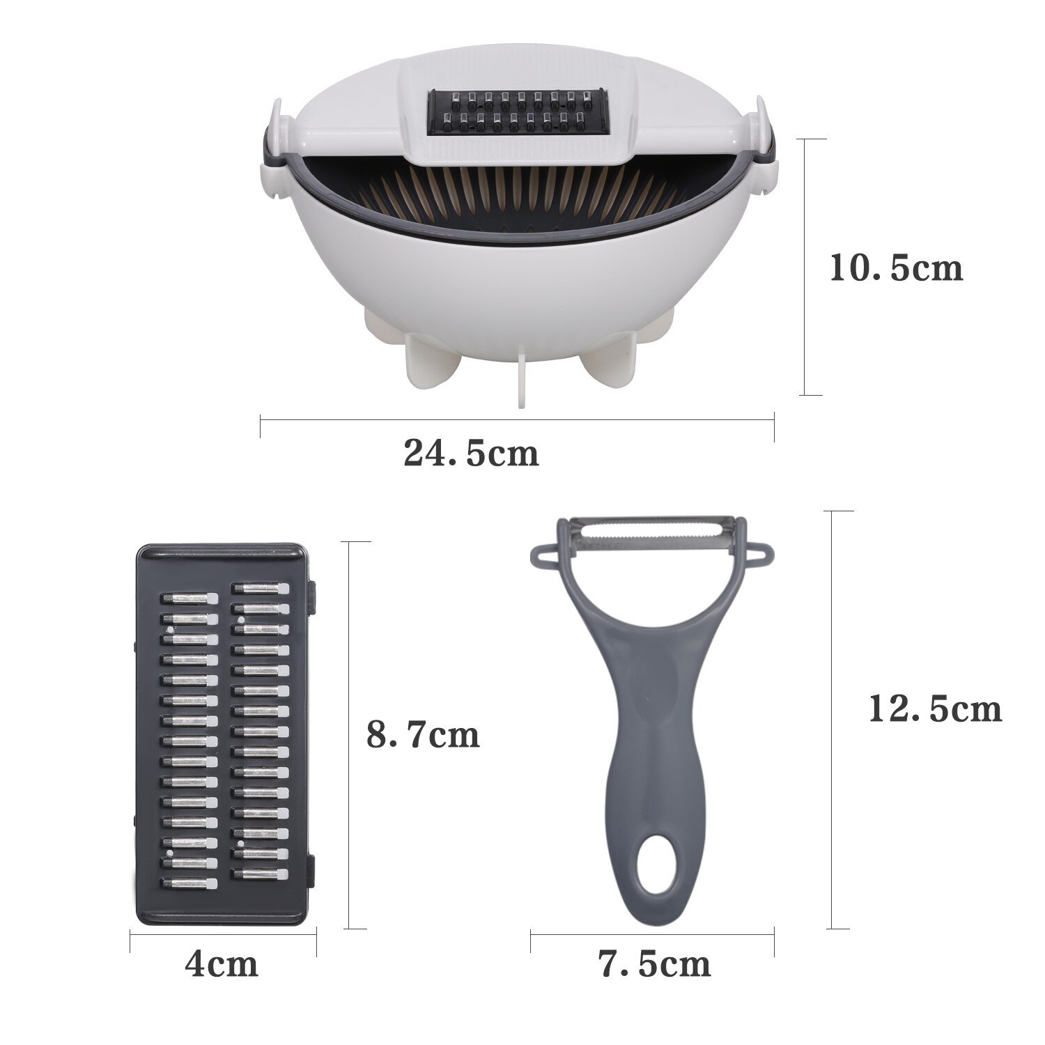 Multi-Functional Vegetable Food Chopper Potato Cutter Slicer Strainer 5 Interchangeable Cutter for Carrot Tomato Kitchen Product