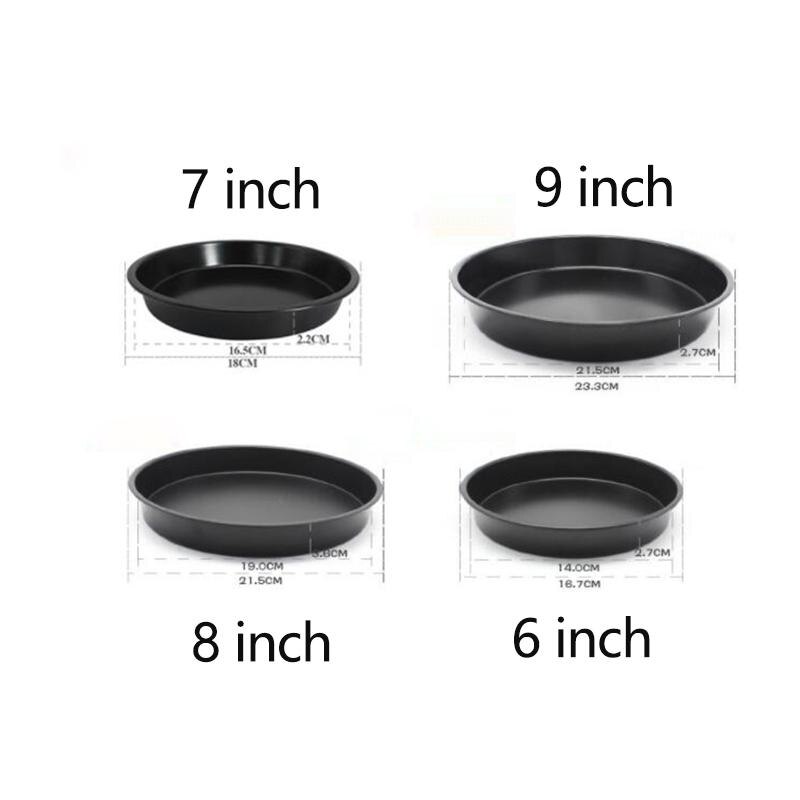 6/7/8/9inch Non Stick Round Pizza Pan Baking Pastry Quiche Round Pie Cake Dishes Pans Tray Baking Sheet Pan Tray Kitchen Items