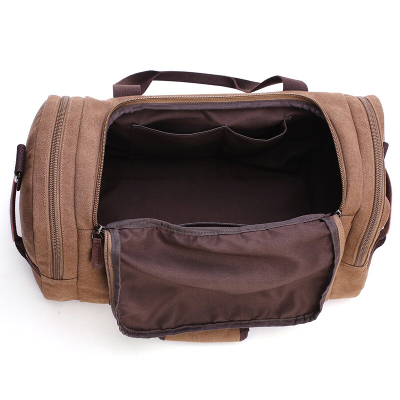 Bolso de viaje portátil multifuncional para hombre, bolsa de lona de gran capacidad para equipaje de mano, ideal para el fin de semana, DB49