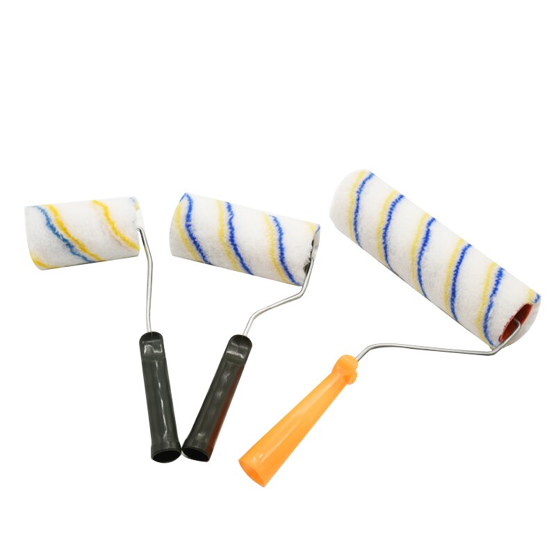 5pcs/set Paint Roller Brush Tools Set Cotton Paint Roller Brush Painting Handle Tool Household Use Wall Decorative Brushes