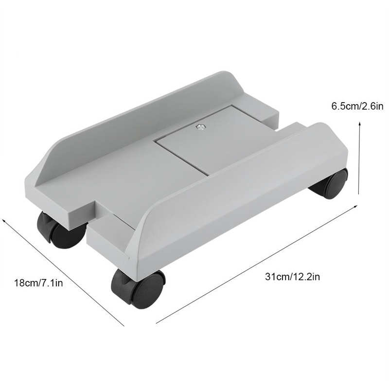 Mobile Adjustable Computer Towers Holder Computer Case CPU Stand Cart with Braking Lock Wheels Stand For PC Computer Cases