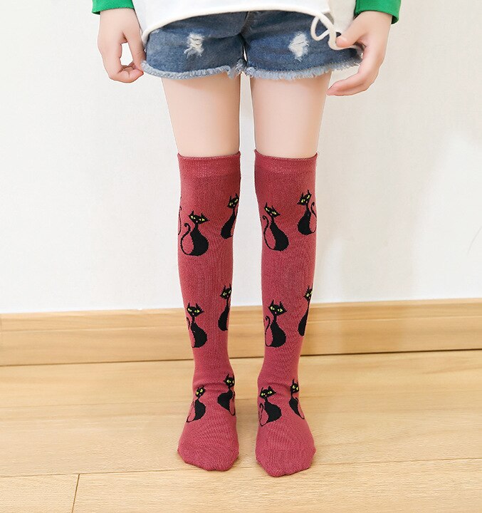 Mädchen Socken 3-12 Jahre alt Baumwolle Knie Hohe Socken SchöNe Lange freundlicher Knie Socken freundlicher Tanz Socken mädchen Todder Baby: 4 / 2 pairs