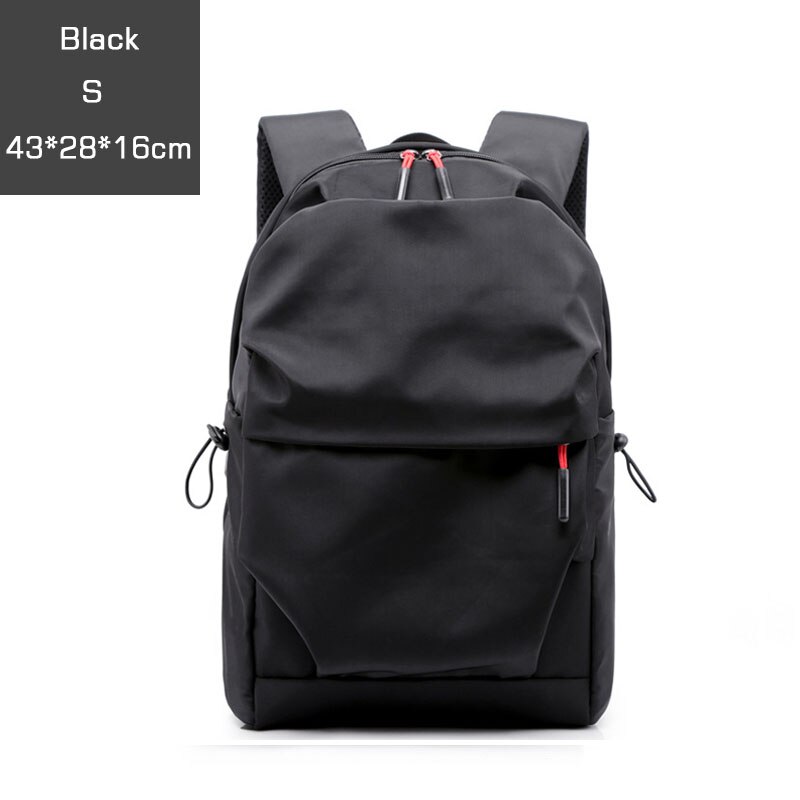 Crossten urban backpack 15 laptop bag Large capacity Pleated Casual SchoolBag Waterproof Teenage Student Mochila: Black S