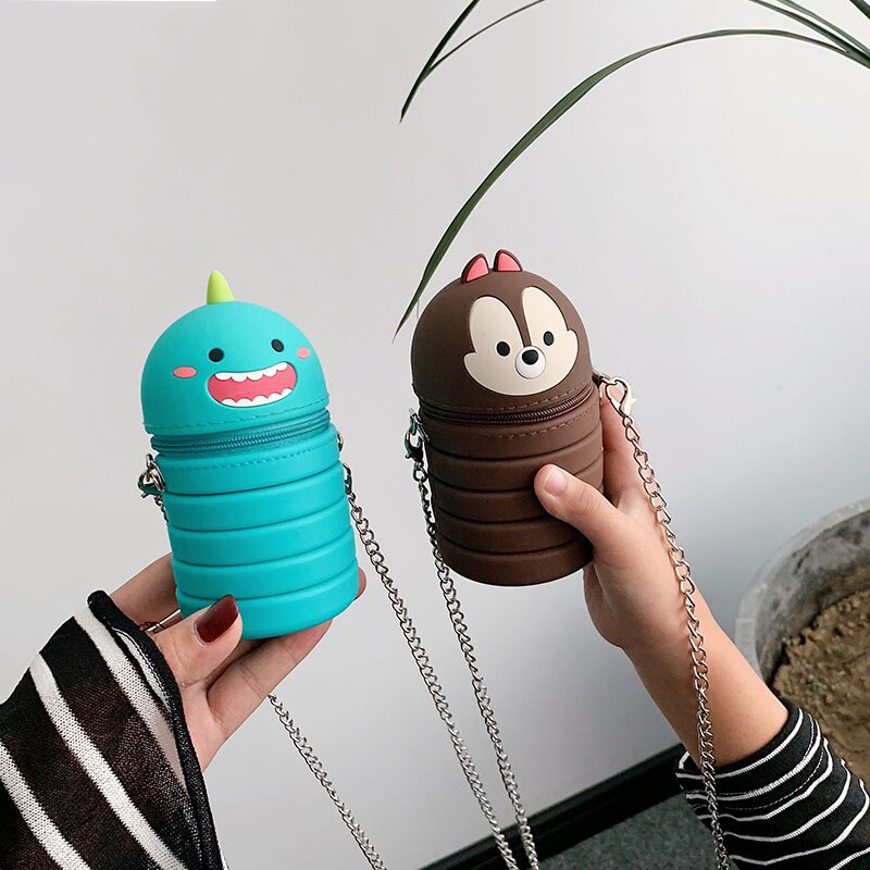 Mini Small Bag Coin Purse Cute Cute Coin Purse Wild Girl Chain Shoulder Messenger Bag Student Dual-use Pen Bag