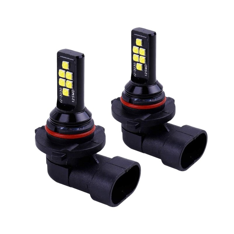 2X HB4 9006 LED Nebel Glühbirne Erweiterte 3030 SMD Tagfahrlicht DRL Lampe, Kühles Weiß 6000K