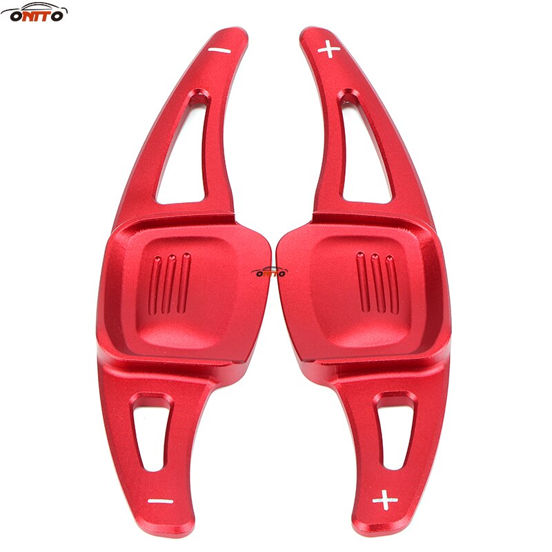 Palanca de cambio de volante de coche accesorio de Auto palanca de cambios extendida 2 unids/lote apto para vw C-TREK TERAMONT TIGUAN L PHIDEON CC: Rojo