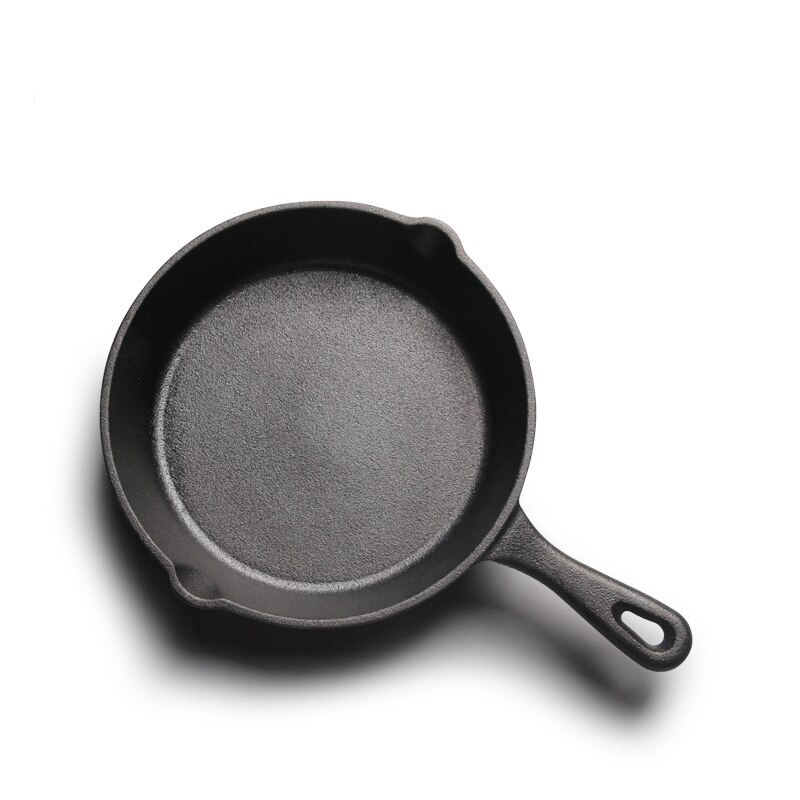 WHISM 14/16/20cm Cast Iron Frying Pan Non-stick Egg Pancake Cooking Pot Wok for Gas and Induction Cooker Kitchen Tool: 16 cm