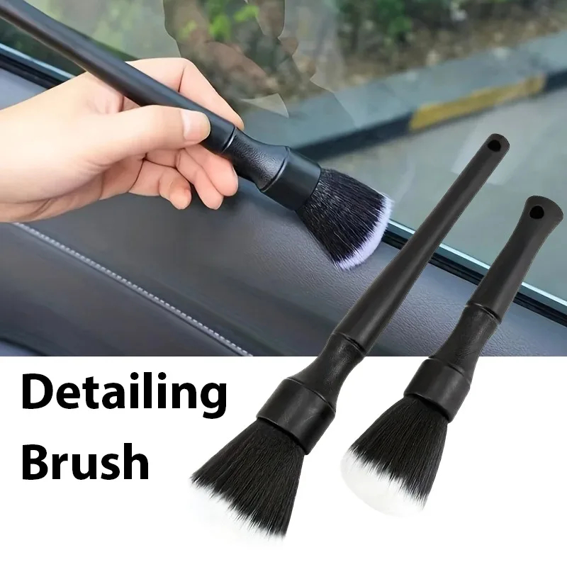 Cepillo de limpieza de cerdas suaves para Interior de coche, herramienta de limpieza de coche, plumero de salpicadero, 1 piezas