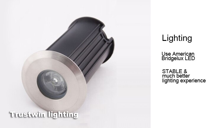 Mini spot lumineux LED encastrable dans le sol, imperméable, pour l'extérieur, 12/24/110/220V, 1/3W, 4 unités