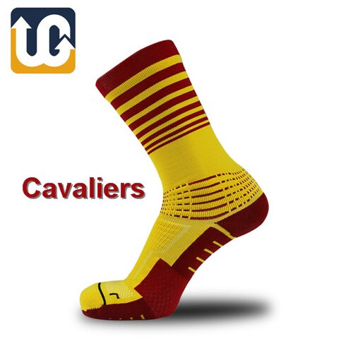 Calze da basket professionali da uomo calze sportive da uomo Super Star calze antiscivolo durevoli asciugamano da Skateboard calza inferiore: Cavaliers Home