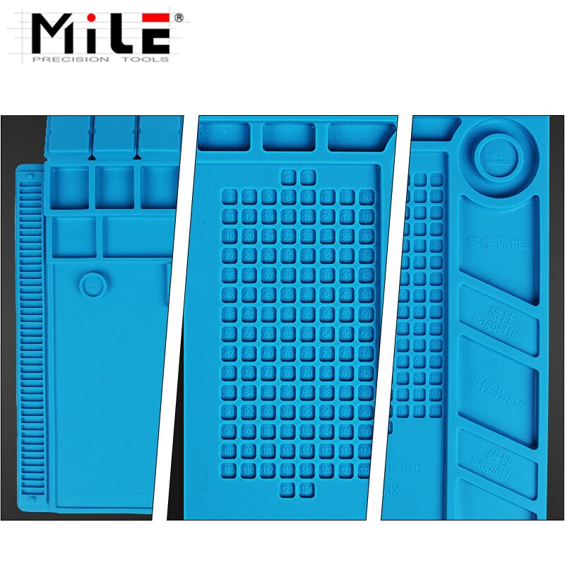 Mijl S-170 480X318Mm Siliconen Pad Bureau Werk Mat Warmte Isolatie Onderhoud Platform Voor Bga Pcb Solderen Reparatie tool