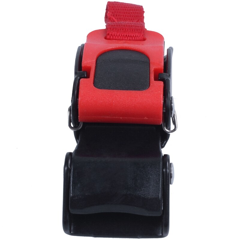 6X Plastic Motorhelm Snelheid Clip Kinband Quick Release Pull Gesp Zwart + Rood