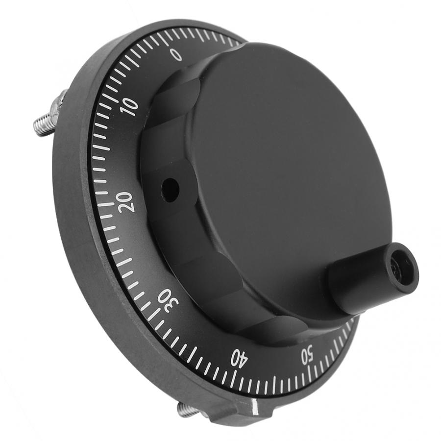 CNC Pulser Handwheel 5V 80mm 6Pin CNC Pulser Black Handwheel 100PPR Manual Pulse Generator Rolling Encoder handwheel handle