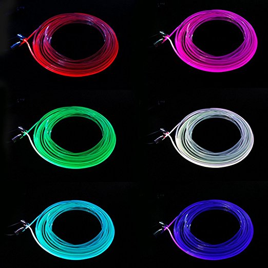 Sound Active EL Neon Draad Strip Licht RGB LED Auto Interieur Licht Multicolor Bluetooth Telefoon Controle Sfeer Licht 12 V Kit